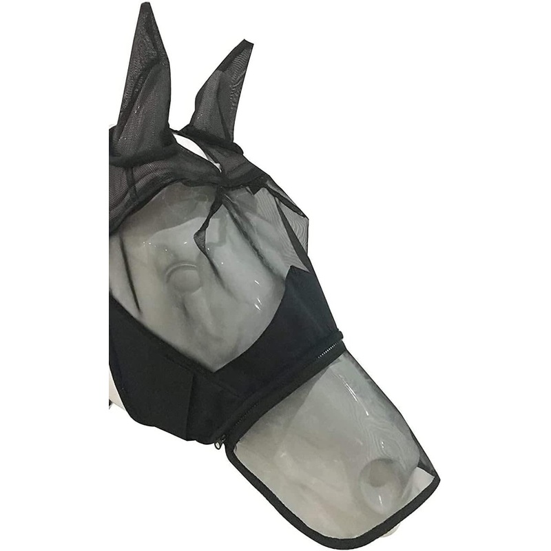 Horse Fly Flying Mask Ears Full Face Mesh Protection Anti-UV Mosquito (Full Horse)