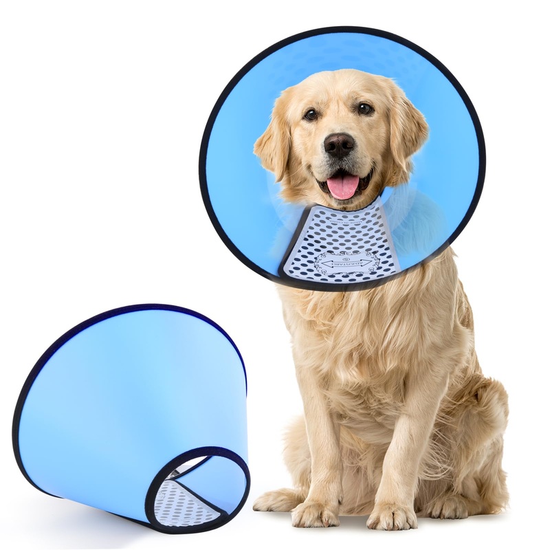 Inspack Cone for Dogs to Stop Licking, Alternative Ecollars for Large/Medium/Small Dog After Surgery, Pet Recovery Collars &Cones, Elizabethan E-Collar, Comfy Cat Head Neck Cone Collar, Adjustable