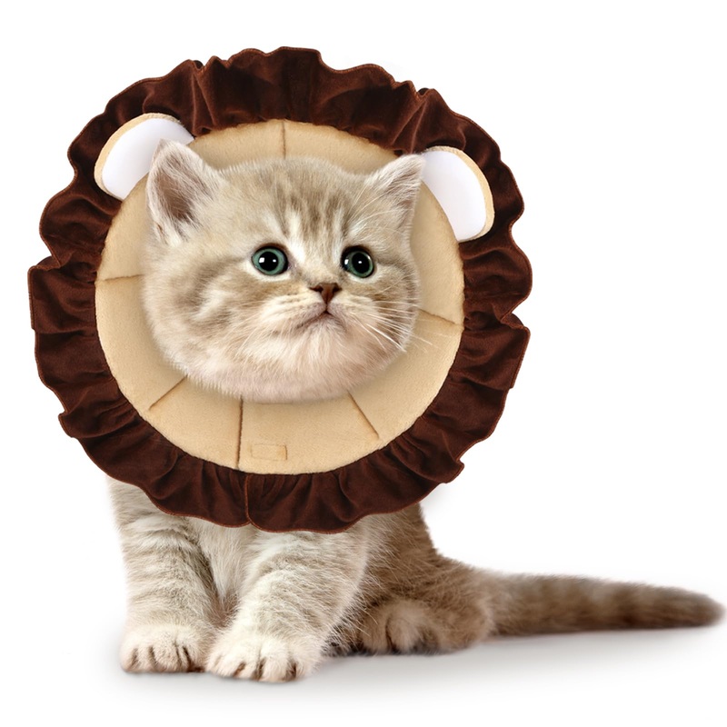 Leifide Soft Cat Cone Puppy Dog Recovery Collar Comfortable Pet Neck Cone Lightweight Adjustable Protective Cone for Cat Kitten Prevent Licking Wounds