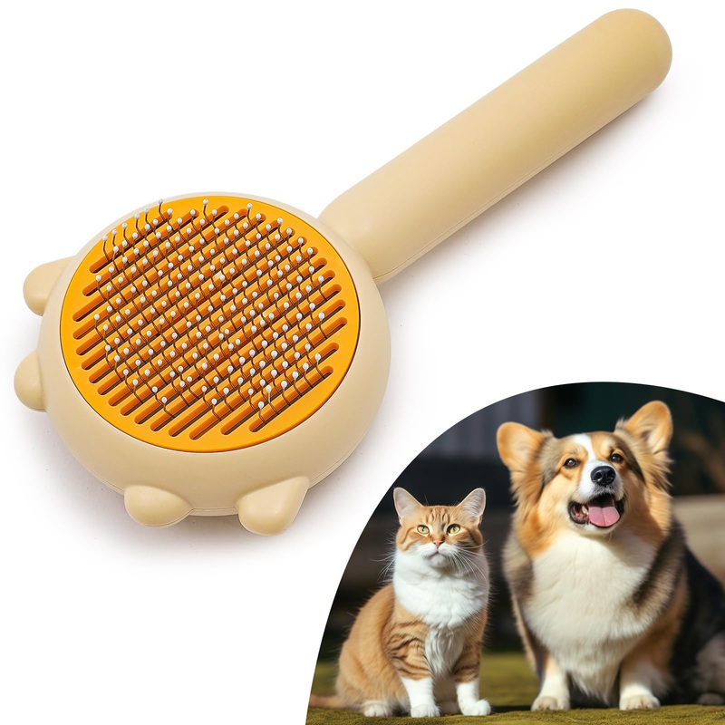 Pet Grooming Brush for Dogs and Cats: Pet Hair Removal Tool, Dog Cat Hair Remover