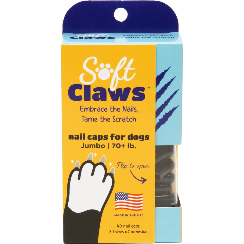 Soft Claws Dog and Cat Nail Caps Take Home Kit, Jumbo, Black