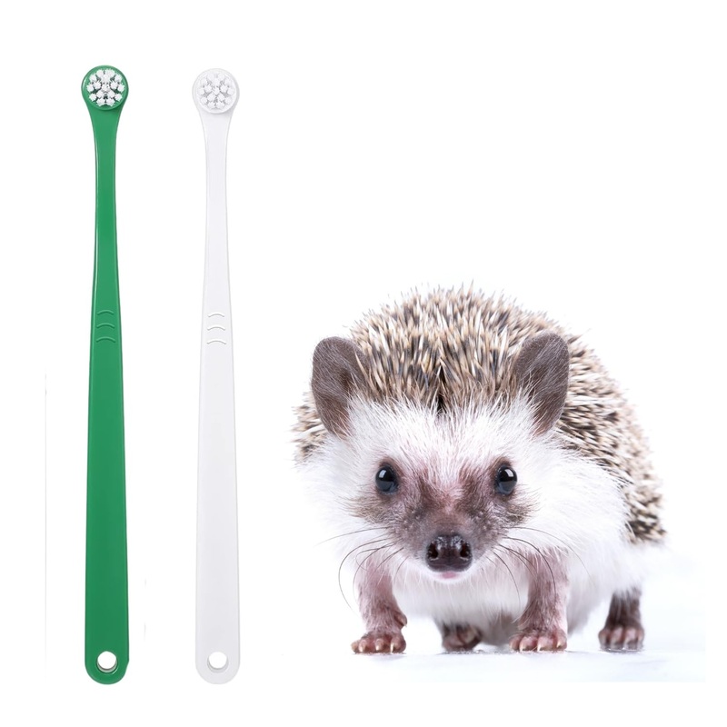 2 Pcs Pet Toothbrush for Hedgehog Small Animal Toothbrush Mini Head Soft Bristles Gentle Pet Toothbrush for Small Pets Dental Care Hedgehog Supplies Hedgehog Grooming Accessories (2 Pack) 2 Pack