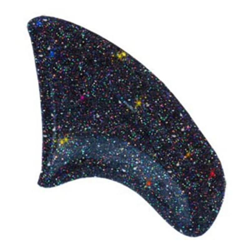 40 Pack Soft Nail Caps for Cat Claws Black Holographic Glitter (Medium) Medium