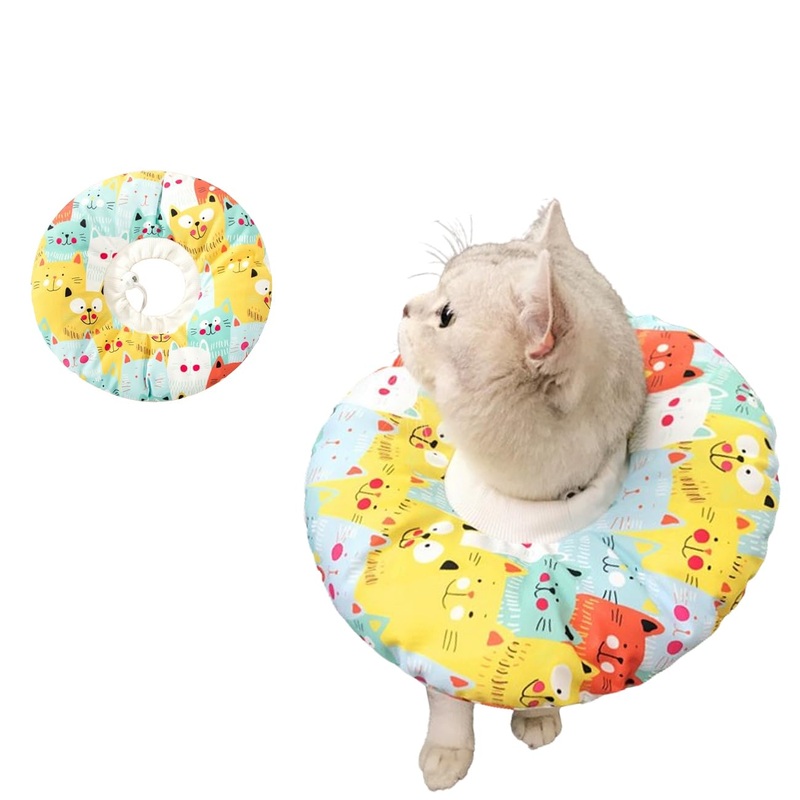 Cat Cone Collar Soft, Adjustable Soft Cone for Cats, Cat Recovery Collar After Surgery for Kittens, E-Collar Elizabethan Collar for Cats