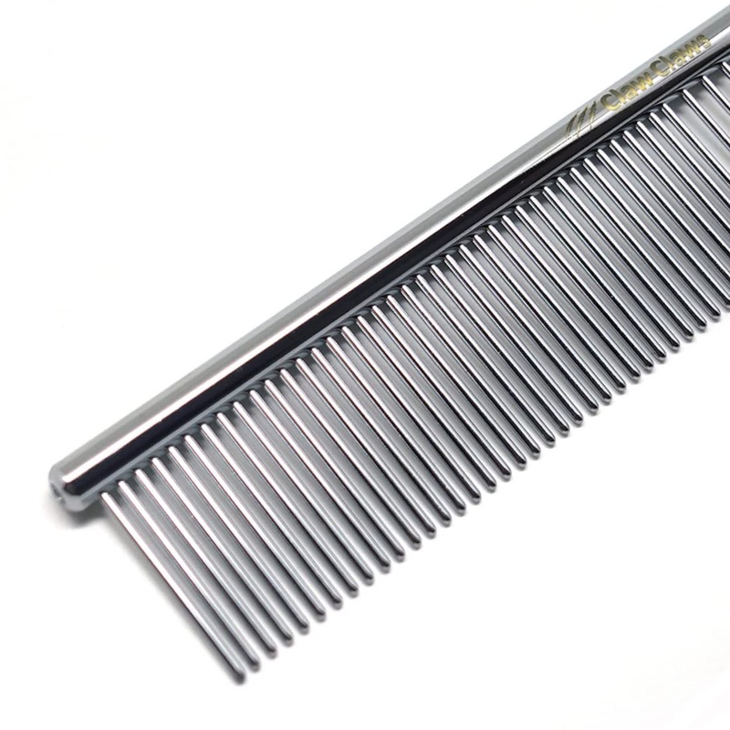 Comb with Rounded Ends Spine, Pet Comb for Professional Groomer Tool, for Short to Medium Haired Dog, Cat and other pets.