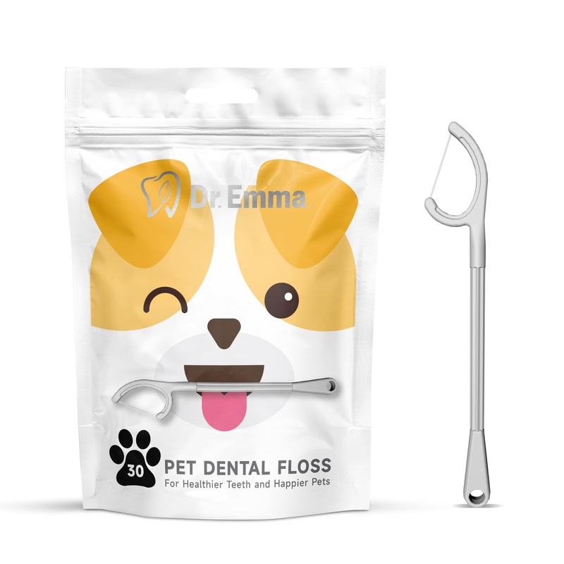 Dog Tooth Brush Picks Pet Dental Floss for Teeth Cleaning Plaque Remover for Teeth Dental Care for Small to Large Dogs, Cats 30 Count (Pack of 1)