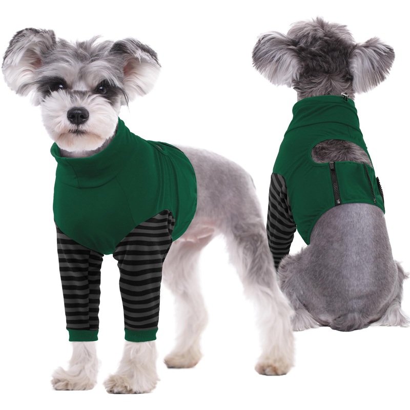 Kuoser Dog Recovery Suit for Front Legs, Dog Recovery Sleeve After Surgery, Dog Elbow Protector for Small Medium Large Dogs, Dog Joint Leg Sleeve Prevent Licking Wound Dog Cone Alternative, Green M