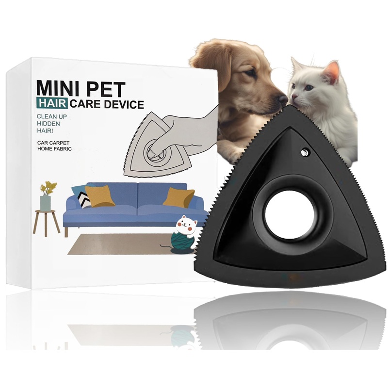 Pet Hair Cleaner for Furniture, Auto Detailing, Car Interior Dog Hair Remover, Cat Hair Remover for Couch, Dog Hair Remover, Fur, Lint, Hair Carpet and Auto Detailing Brush Cleaning Supplies, Black
