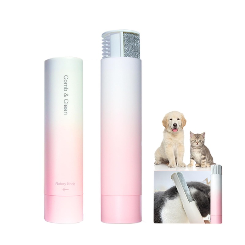 Pet Hair Remover,2 in 1 Dog Cat Massager and Lint Remover, Designed to Help Soothe Tension,Increase Circulation,Lint Brush for Carpets,Car Mat,Sofa,Clothes,Pants,Animal Hair Removal (Pink)