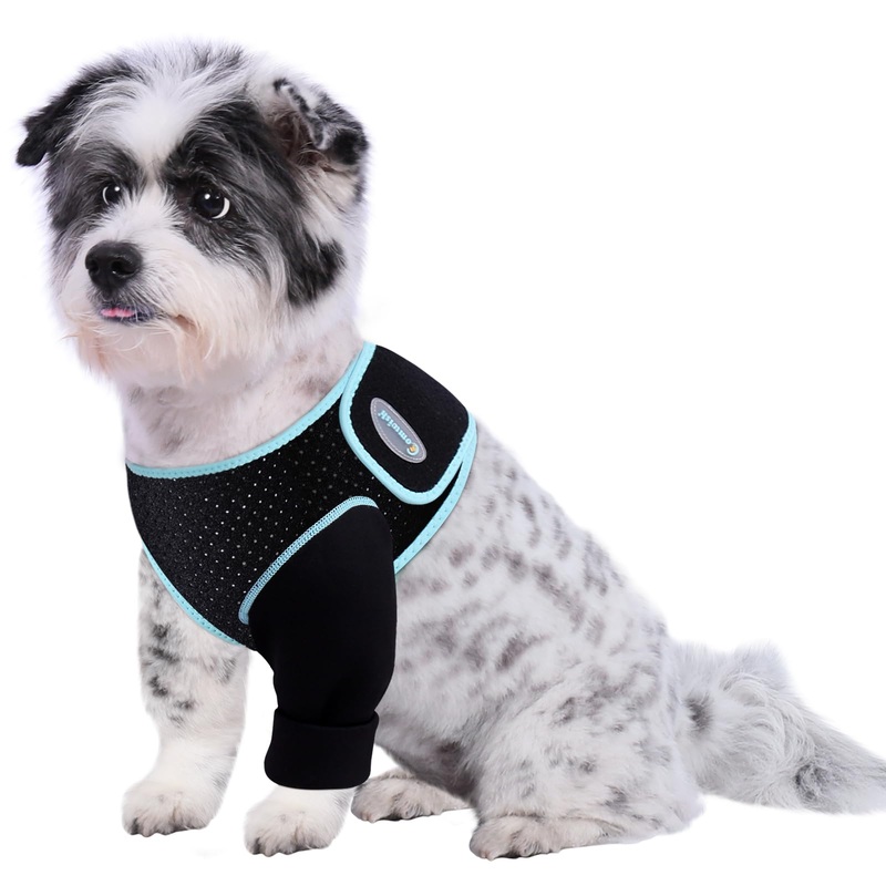 Recovery Sleeve for Dogs, Front Leg Protection After Surgery, Dog Leg Sleeve to Stop Licking, Bite and Keep Dry, Machine Washable Waterproof Abrasion Resistant Dog Recovery Sleeve (S) Small Single Leg