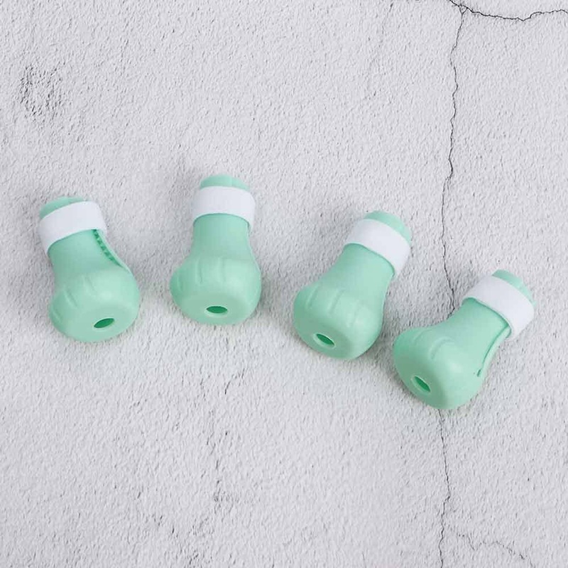 Vctitil 4Pcs Cat Shoes Anti-Scratch Silicone Cat Shoes Boots,Adjustable Cat Paw Protector Foot Covers Cat Claw Protection for Home Bathing(Green) green