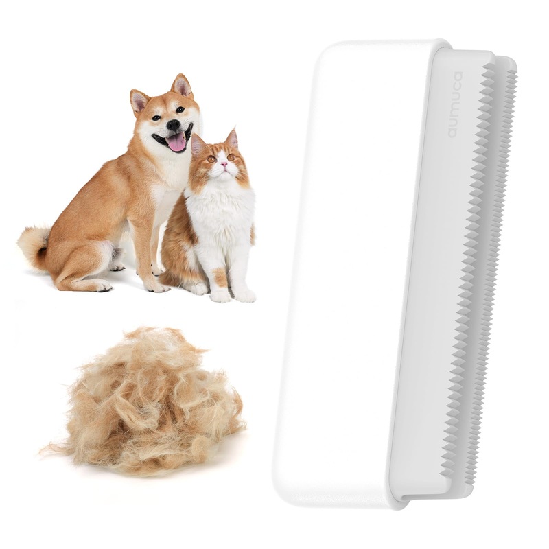 aumuca Upgrade Pet Hair Remover, Lint Remover Carpet Rake, Fur Removal Tool for Short to Long Haired Dogs & Cats, Remove Embedded Fur from Furniture, Couch, Bedding, Rugs, Blanket, Auto