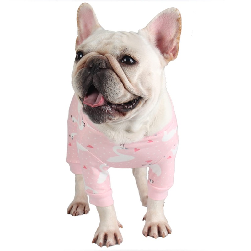 Etdane Dog Surgical Recovery Suit Pet After Surgery Onesies Long Sleeve for Female Male Doggy Alternative Cone E-CollarPink Swan/XL XL(Back:13.7″/35cm;Chest:20.4″/52cm) Pink Swan