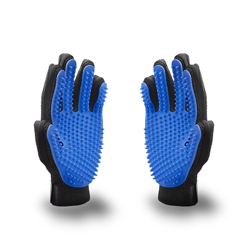 Pet Grooming Glove – Efficient Deshedding Brush for Dogs & Cats, Gentle Massaging Tool, Hair Remover for Long & Short Fur, Ideal for Bathing & Grooming, Reusable & Easy to Clean