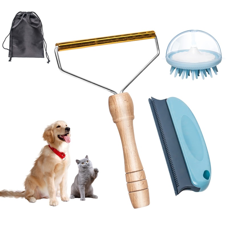 Pet Hair Remover 3 PK – Portable Pet Hair Remover for Clothes, Reusable Cat Dog Hair Remover, PetDog Hair Remover for Couch, Hair Ball Fast Epilator to Protect Sofas, Carpets, Floor Mats Car Mats