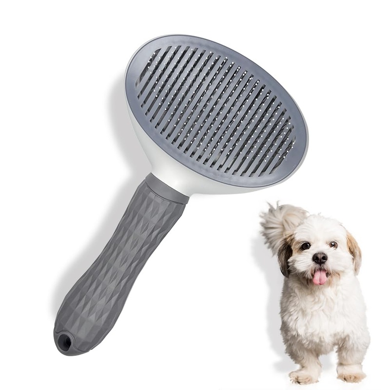 Self-Cleaning Slicker Brush Comb, Dog Cat Bunny Pet Grooming Shedding Brush, Dog Brush and Cat Brush with Massage Particles, Shedding Loose Undercoat Tangled Haired Removes Tool