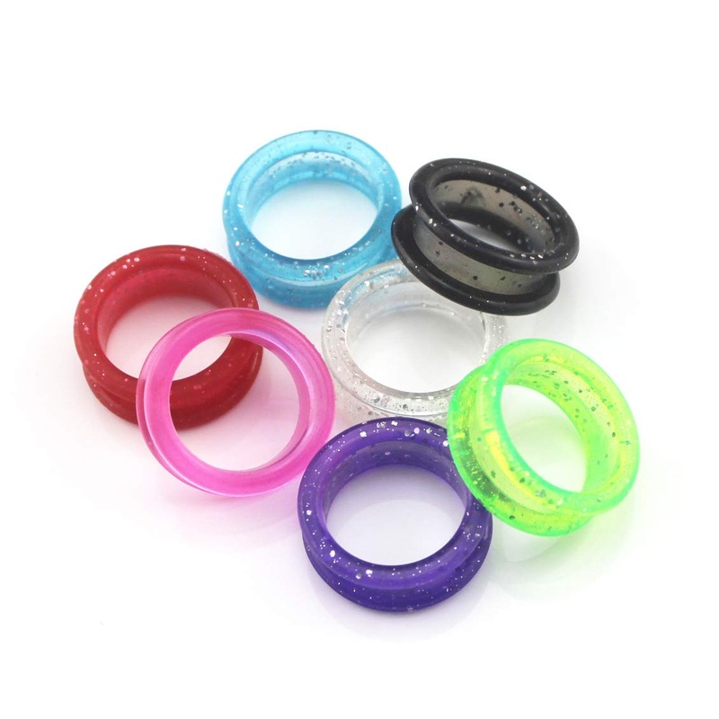 7x Barber Hair Shears Scissors Finger Rings Grips Inserts – Dog Grooming Finger Thumb Soft Silica Rubber Insert for Pet Shears – Candy Colors
