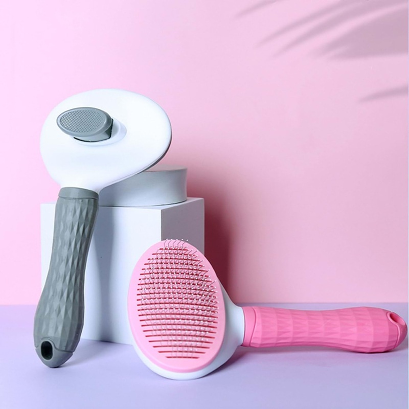 Cat Brush for Shedding and Grooming, Pet Self Cleaning Slicker Brush with Cat Hair Comb
