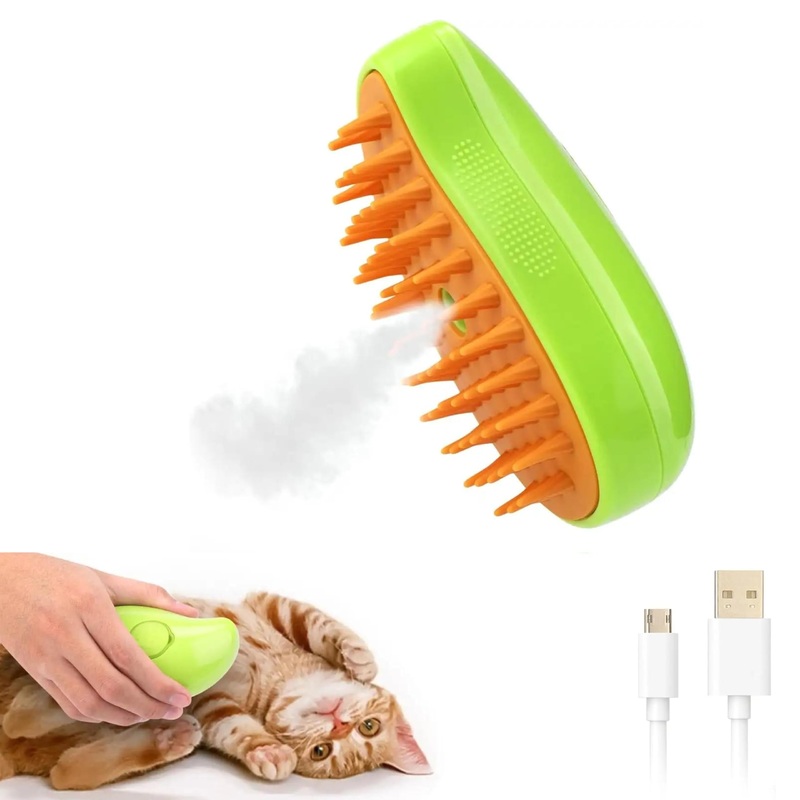 Cat steam brush,Cat brushes for indoor cats, Steam brush for cats, Dog brush for shedding,Misty brush cat, Steamy cat brush, Cat grooming supplies, Cat brush with steam, Cat brush for shedding, Gato Green