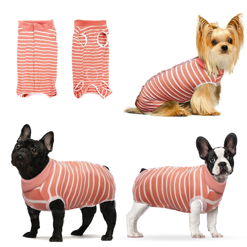 Dog Onesie Dog Surgery Recovery Suit for Male Female Surgical Suit for Spay and Neuter E-Collar & Cone Alternative Anti-Biting Lick Wound XXXL Pink