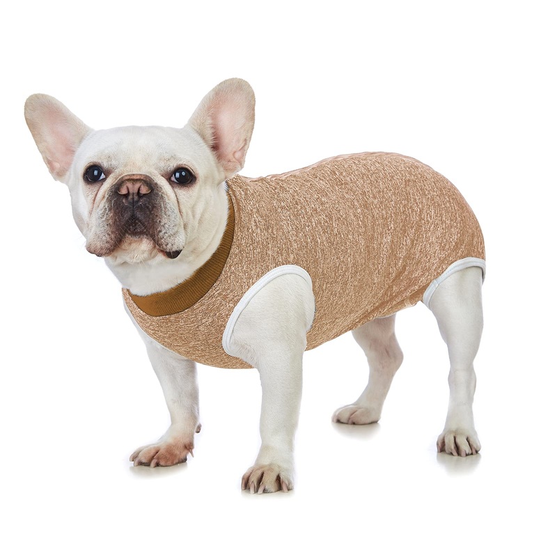 Dog Recovery Suit, Brown Medium+, Cotton, Breathable, Comfortable, Button Closure, Alternative to E-Collar, Surgery Recovery Suit for Dogs, All Life Stages