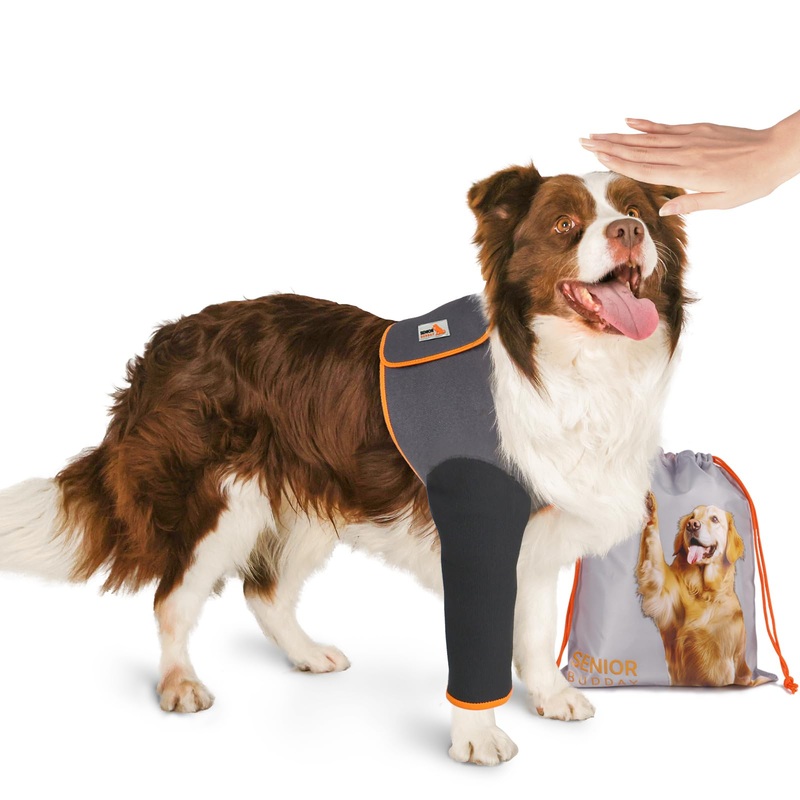 Dog Recovery Suit, Recovery Sleeve for Front Leg,Cone Collar Alternative,Chest 22.8″-31″ Leg Wound Surgery Elbow Protector Machine Washable,Prevent Licking,Bite,Wet (Left, XL) Left