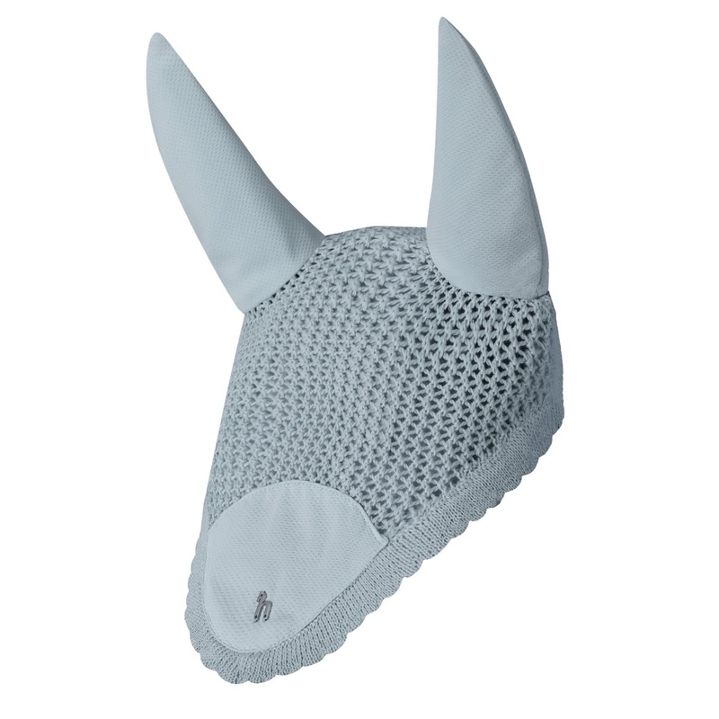 HORZE Horse Ear Net for Noise Reduction and Insect Protection with Cooling Mesh – Corydalis Light Blue – Horse
