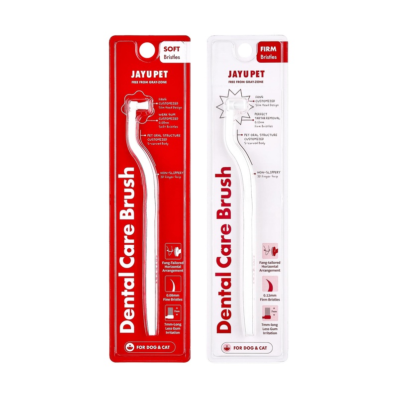 JAYU PET Dental Care Brush [Soft & Firm Bristles] – Toothbrush for Cat and Small Dogs, Removing Old Plaque and Tartar, Cat Dental Care, Cat Teeth Brushing & Easy Cleaning