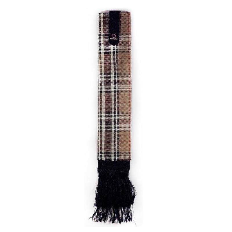 Kensington Signature Textilene Horse Tail Cover – Fringe Trim Provides Additional Reach Deluxe Black Plaid