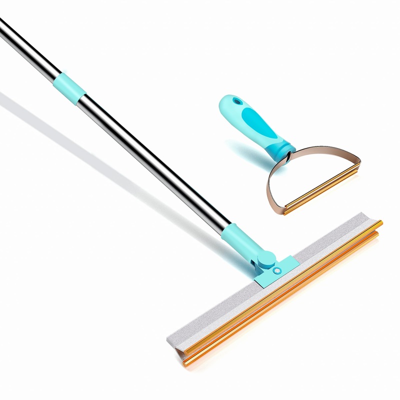 Pet Hair Removal Tool, 2 Pack Reusable Carpet Rake Dog Hair Remover 53 Adjustable Long Handle Dog Hair Carpet Rake, Carpet Scraper Carpet No Scratching for Rugs, Mats, Couch, Car Mats