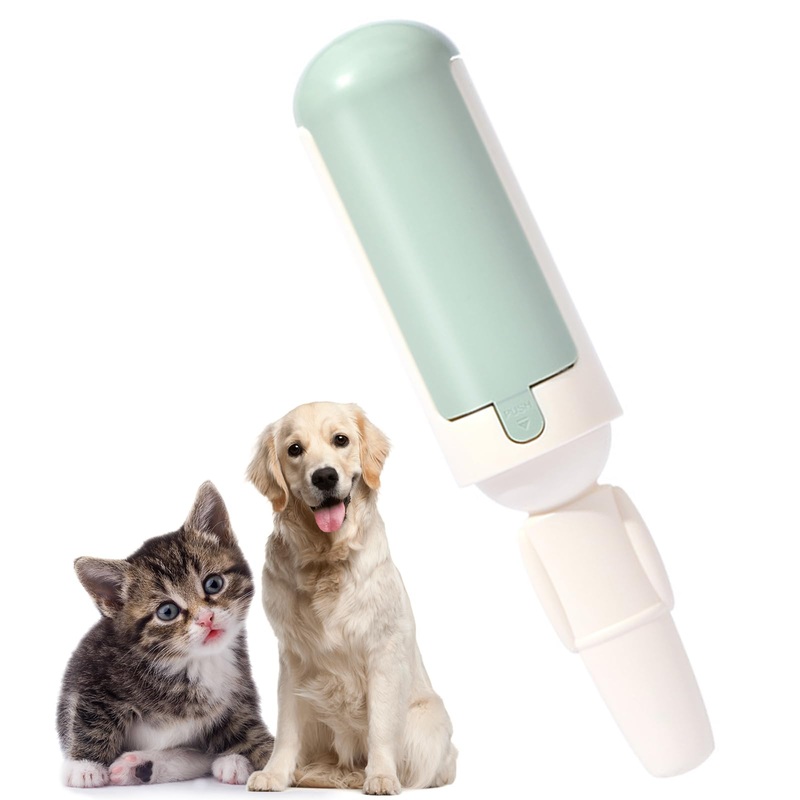 Pet Hair Remover Reusable pet Hair Remover Dog and cat Hair Remover for Sofas, Furniture, Carpets, car Seats with self-Cleaning Base Upgraded Animal Hair Remover Tool (White Green)