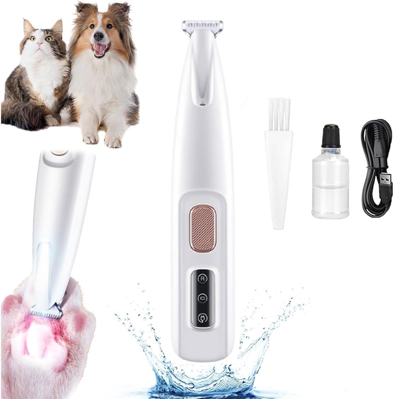 Petoirpet Trimmer, Dog Paw Trimmer, Paw Trimmer for Dogs, Low Noise Pet Hair Clippers for Paws Eyes Ears Face Rump