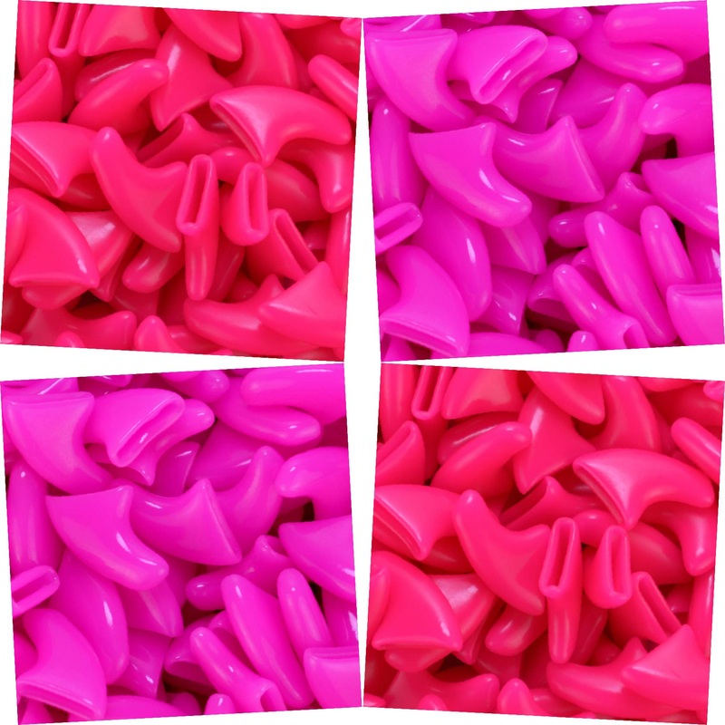 zetpo 80 pcs Cat Claw Covers | Cat Nail Caps | with Adhesives and Applicators (M, Bright Pink, Rose) Medium