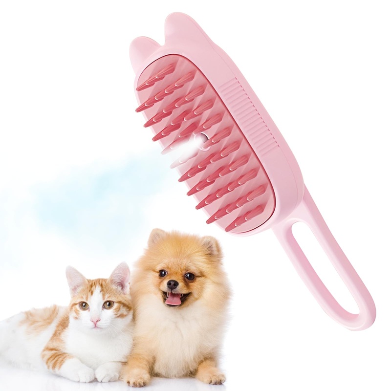 Cat Steam Bursh, Steam Pet Hair Brush for Cats and Dogs, 3 in 1 Cat Grooming Steam Brush for Massage, Multifunctional Cat Grooming Brush, Pet Hair Removal Tool Comb for Cats and Dogs