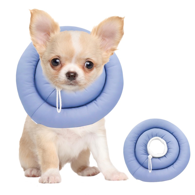 Dog Cone for Medium Dogs, Comfortable Adjustable Soft Dog Cone Replacement After SurgerySuitable for Small and Medium Sized Dogs (Gray, L)