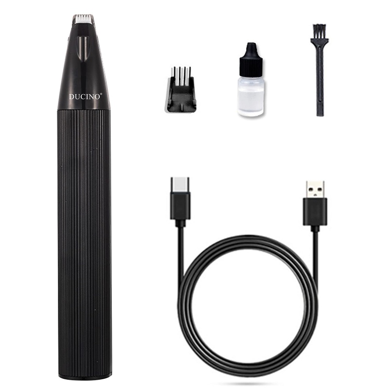 Dog Paw Clippers with LED, USB Rechargeable Professional Dog Grooming Kit, Low Noise Dog Paw Trimmer for Small Dogs and Cats Hair Around Face, Paws, Eyes, Ears, Rump (Black) Black