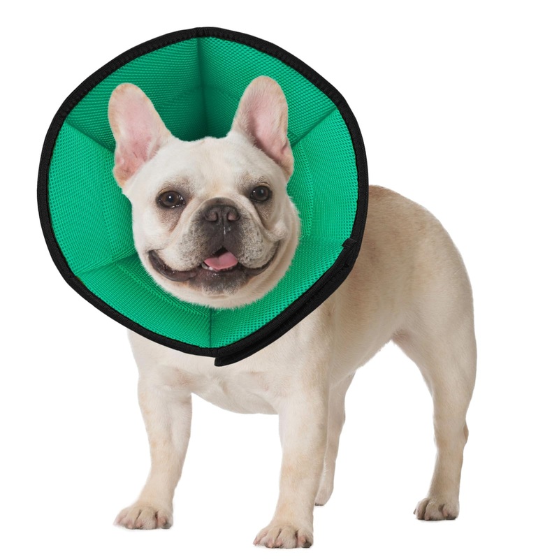 Medium Dog Cone Recovery Collars, Adjustable Dog Cat Cone After Surgery Prevent Licking Wounds, Breathable Mesh Male Dog Surgery Soft Cones for Medium Large Dogs, Blue-M Blue Green
