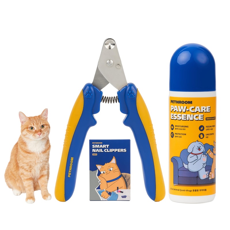 [PETHROOM] Bundle – Cat Paw Care Set | Lick Safe Paw Soother & Moisturizer for Dry, Cracked Paws | Cat Nail Clipper with Circular Cut Hole (2mm)