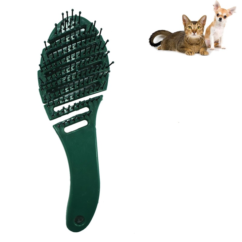 Small Dog Grooming Brush – Perfect for Shih Tzus, Yorkies, and Maltipoos – Ideal Puppy Hair Brushes for Maltese and Small Breeds (Dark Green) Dark Green