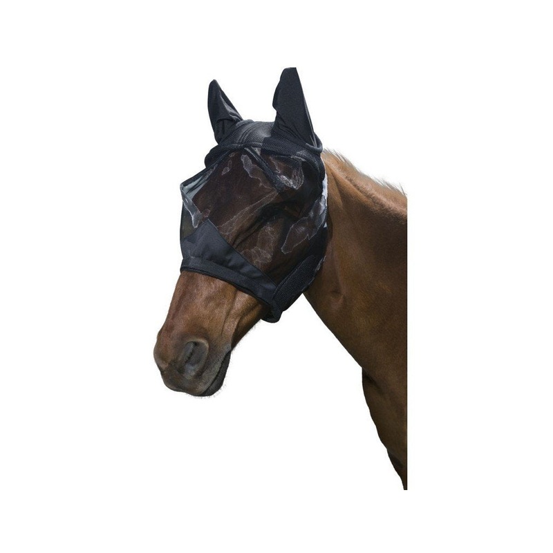 Tough 1 Deluxe Comfort Mesh Fly Mask Horse Black