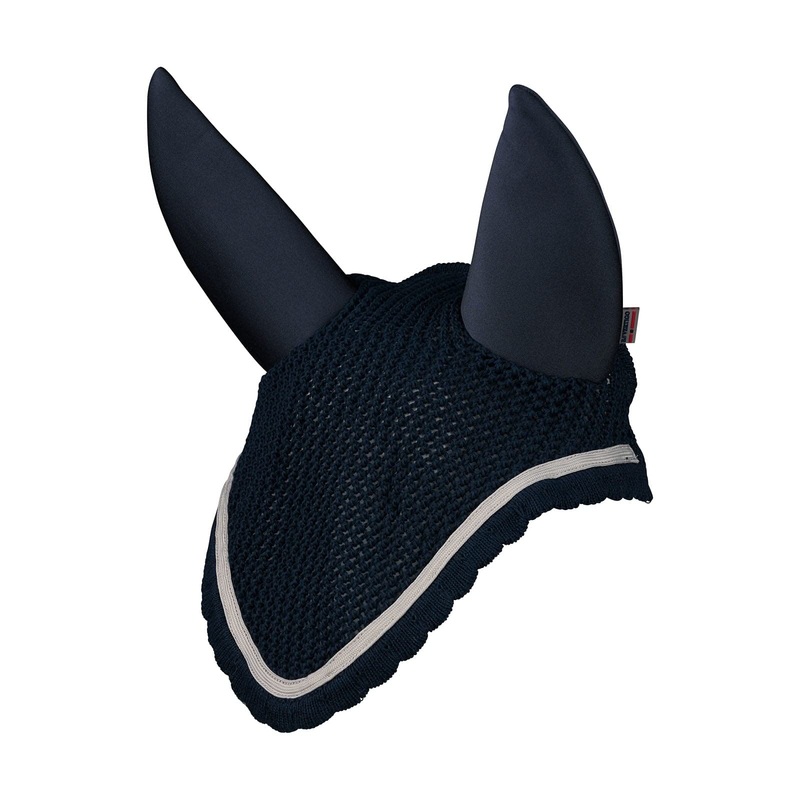 Zurich Noise Cancelling Crochet-Pattern Horse Ear Net – Dark Navy – Horse