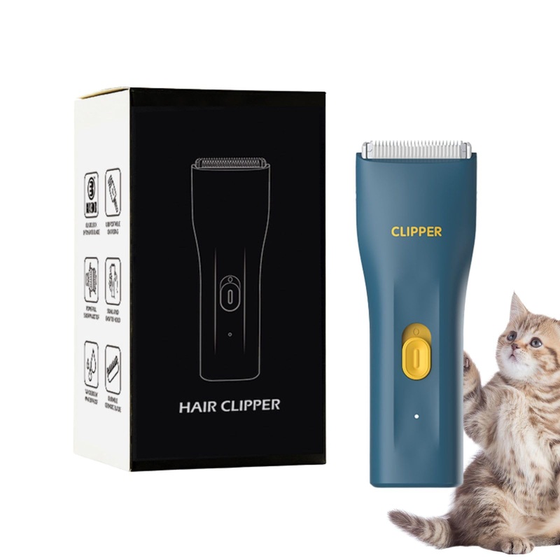 Dog Grooming Kit Clipper for Thick Coat Low Noise Cordless Cat Hair Trimmer Rechargeable Shaver Pet Grooming Tools for Small and Large Animals L006-air-green