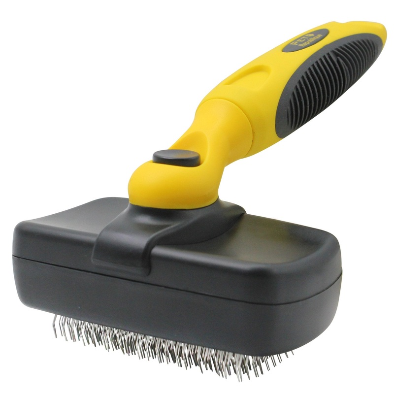 Pet Republique Retractable Slicker Brush – for Dogs, Cats, Rabbits, Any Long Haired Breed Pets  Reduce Shedding – Self Cleaning Design Self-Cleaning Regular