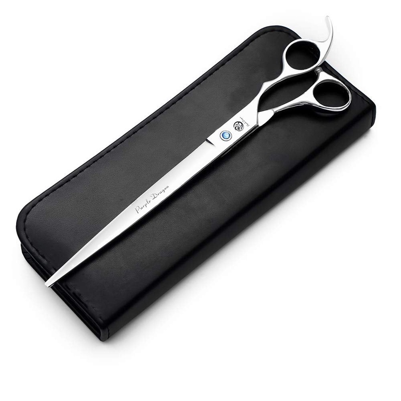Purple Dragon 4/5″/5.5″/6″/6.5″/7″/7.5″/8″/9″/10″ Sharp Edge Salon Hair Cutting Shears – Pet/Dog Grooming Scissors with Bag – Perfect for Barber or Pet Groomer 9 inch