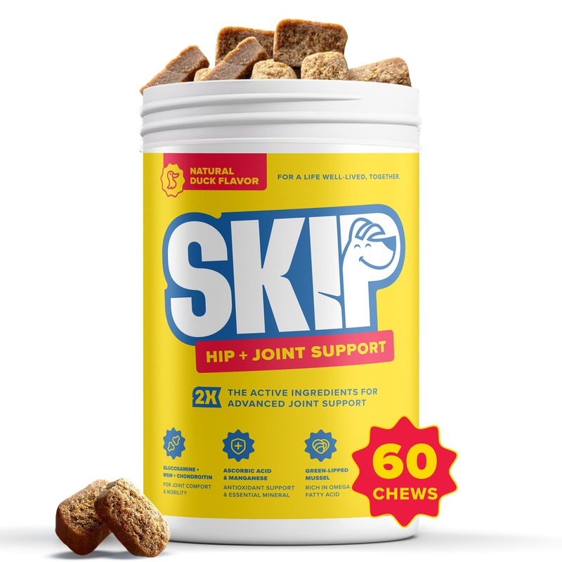 Dog Hip and Joint Supplement, 60 Soft Chews with Glucosamine, Chondroitin, MSM & Green-Lipped Mussel, Supports Mobility & Joint Health – Vet-Formulated Glucosamine for Dogs Small & Large Breeds