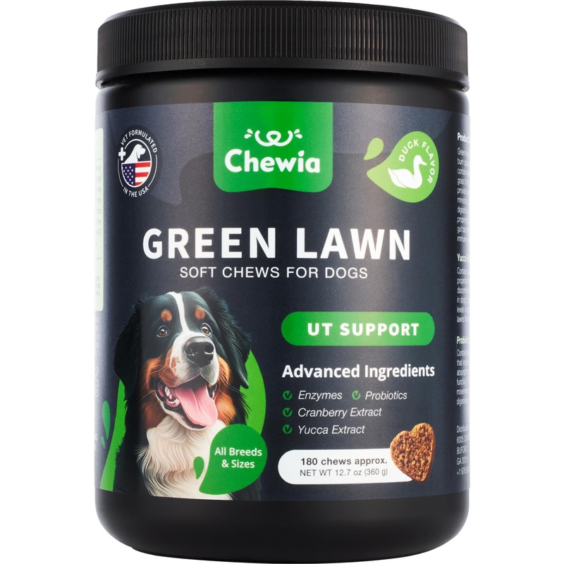 Grass Burn Spot Chews for Dogs – Dog Urine Neutralizer for Lawn with Probiotics, Enzymes & Multivitamins