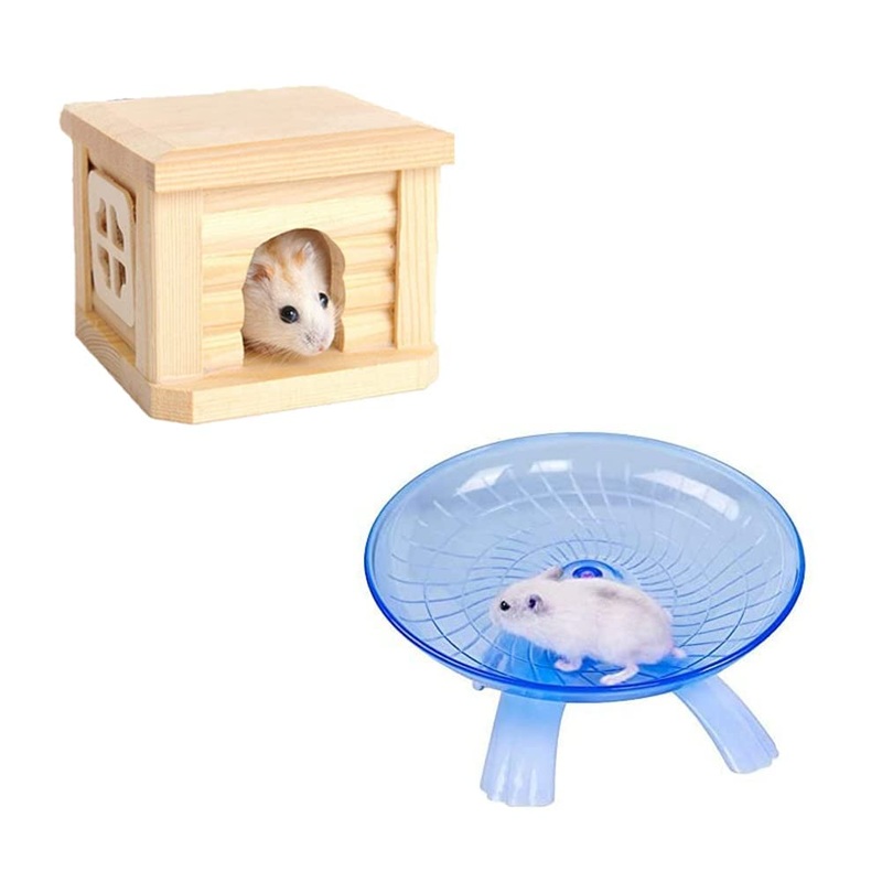 Hamster Wooden House Hamster Running Exercise Carousel Toy pet Toy
