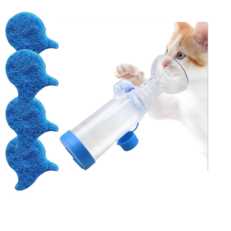 Pet Care Essentials Bundle: Hair Remover for Laundry (4 Pack) & Handheld Aerochamber Spacer with Mask for Cats  Complete Grooming & Respiratory Support
