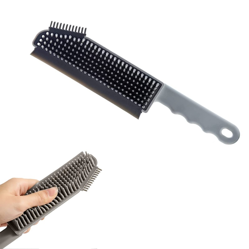 Pet Hair Removal Brush, Pet Hair Remover, 3 in 1 Mirror Cleaning Brush with Scratch Free Rubber Bristles and Handle, Ideal for Cars, Seats, Sofa, Carpets, yard, Removes Hair from Surfaces