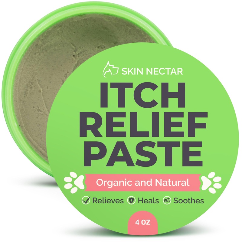 Skin Nectar – Natural Itch Relief for Dogs & Cats – Soothing Pet Skin Repair Balm – – Heals Hot Spots, Dry Skin, Paw Pads – Veterinarian Formulated with Natural and Organic Ingredients